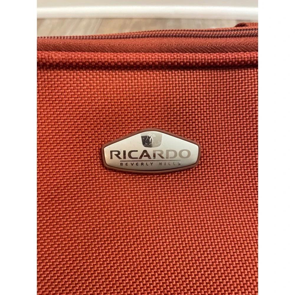 Ricardo Beverly Hills Orange Travel Bag Briefcase Carry‎ On Luggage